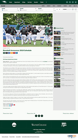 Photo Published on the Wagner College Athletics Website
